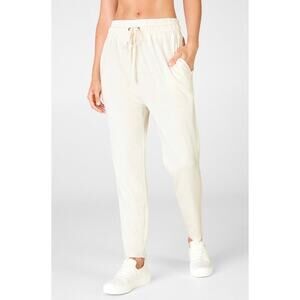 New Fabletics Tusk Blaine Jogger Ivory Relaxed Fit Small